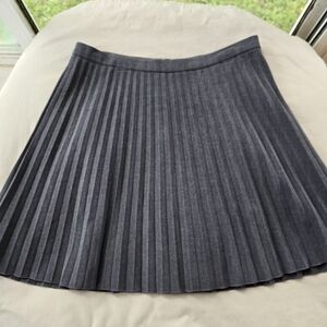 J. Crew Gray Pleated Skirt